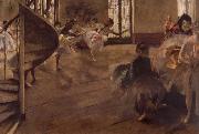 Edgar Degas Balletrepetitie oil painting on canvas